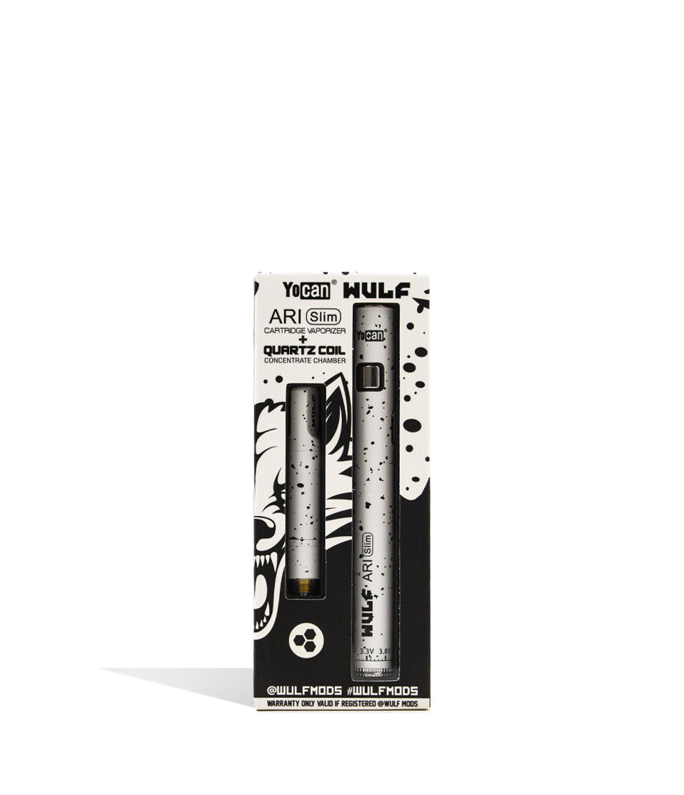 Wulf Mods ARI Slim Concentrate Kit White Black Spatter packaging on white background