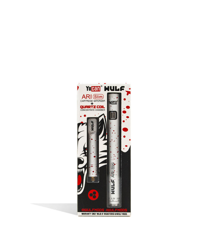 Wulf Mods ARI Slim Concentrate Kit White Red Spatter packaging on white background