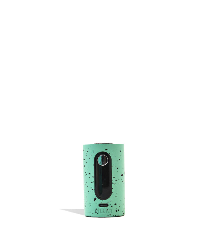 Teal Black Spatter Wulf Mods Pillar Mini E-Rig Base Front View on White Background