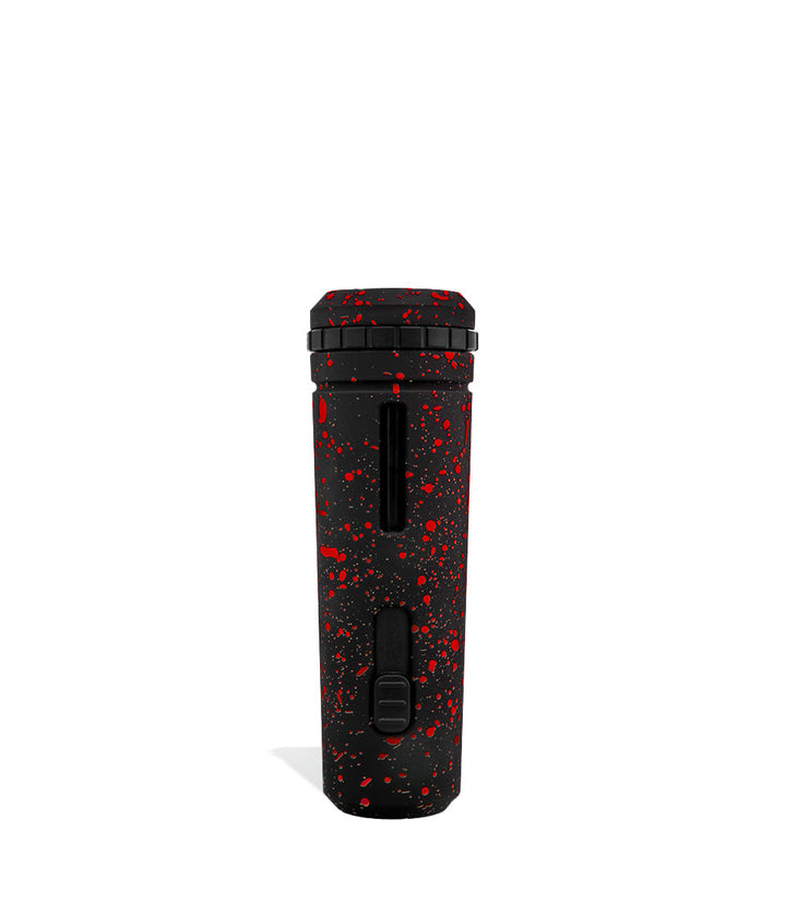 Black Red Spatter back view Wulf Mods UNI Adjustable Cartridge Vaporizer on white studio background