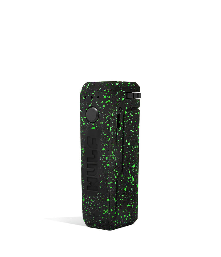 Black Green left side view Wulf Mods UNI Adjustable Cartridge Vaporizer on white studio background