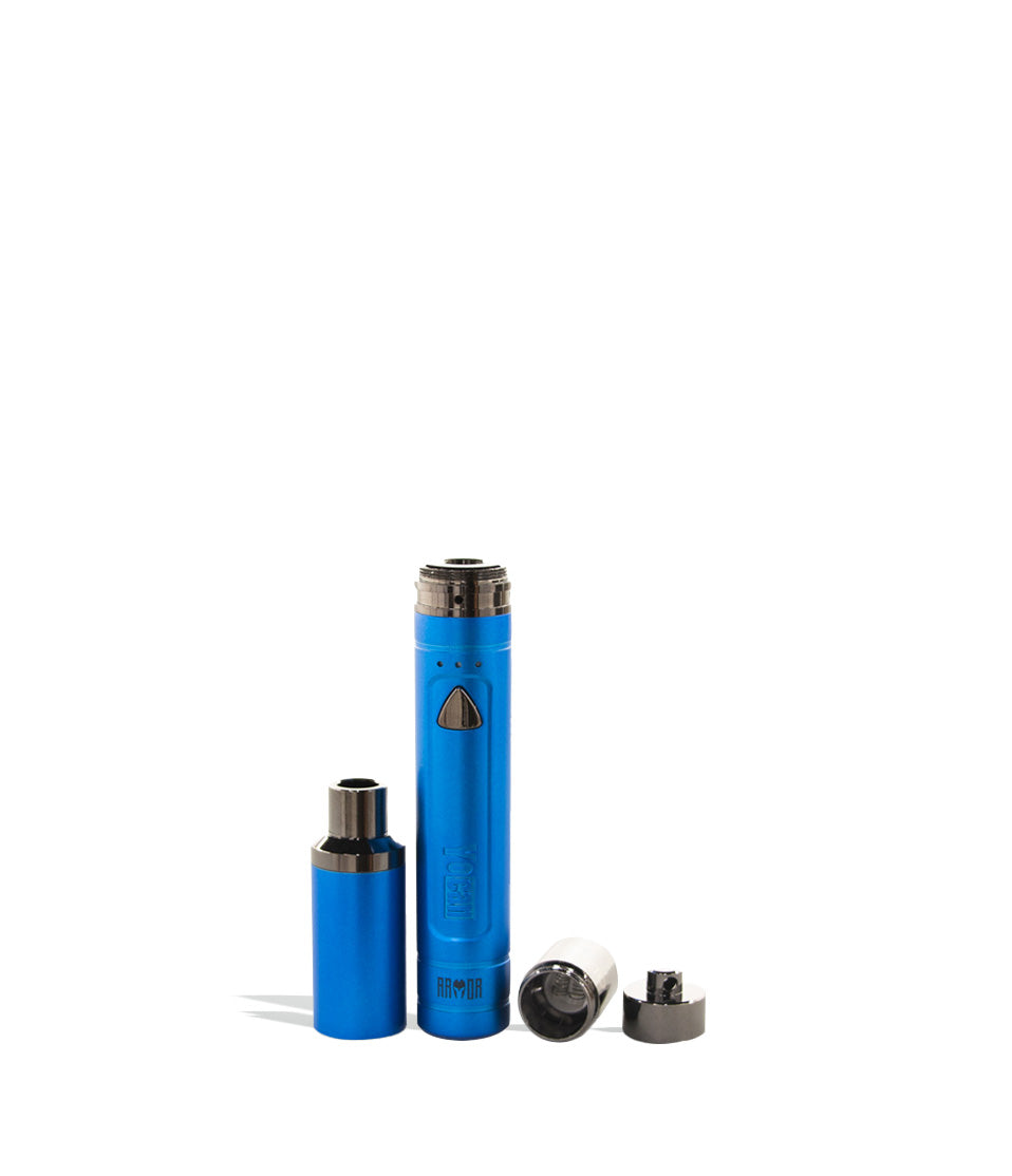Royal Blue apart Yocan Armor Plus Concentrate Vape Pen on white studio background