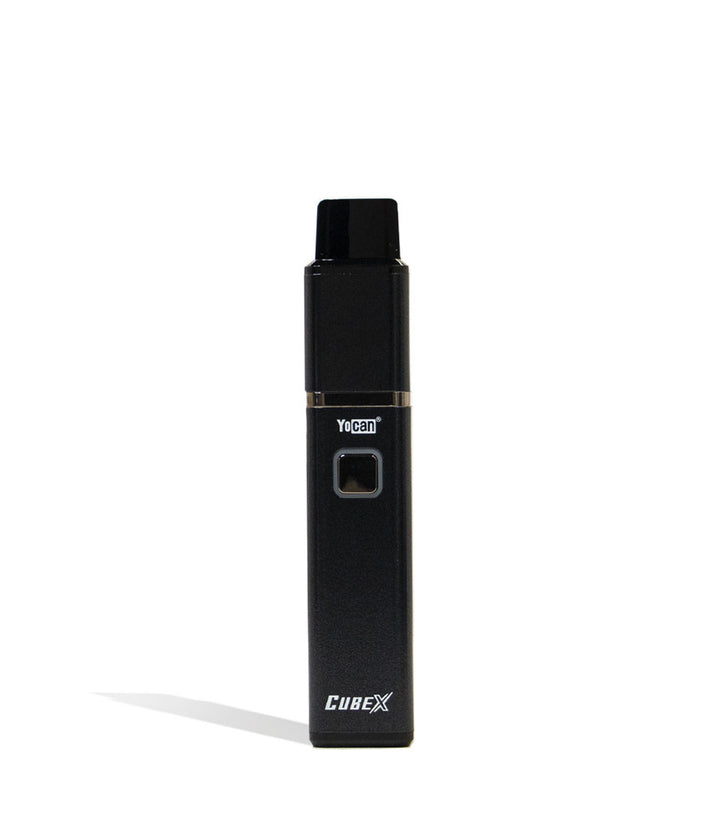Black Yocan CubeX Concentrate Vaporizer Front View on White Background