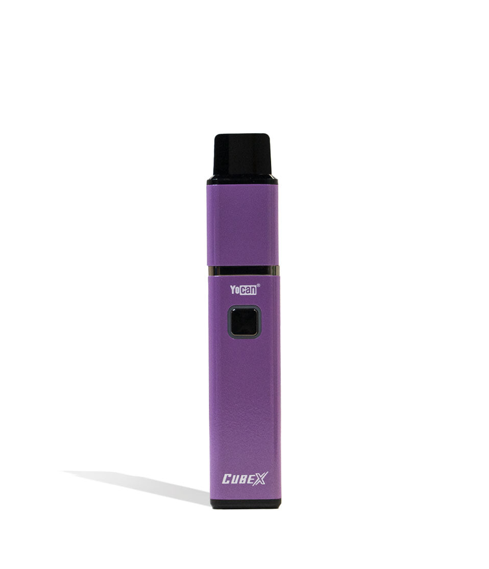 Violet Yocan CubeX Concentrate Vaporizer Front View on White Background