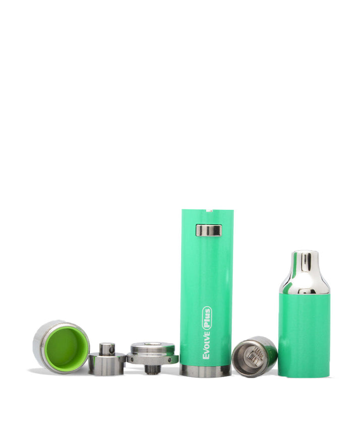 Azure Green apart Yocan Evolve Plus Concentrate Kit on white studio background