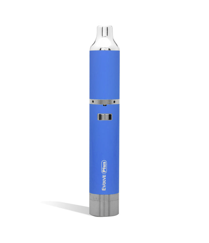 Blue front view Yocan Evolve Plus Concentrate Kit on white studio background