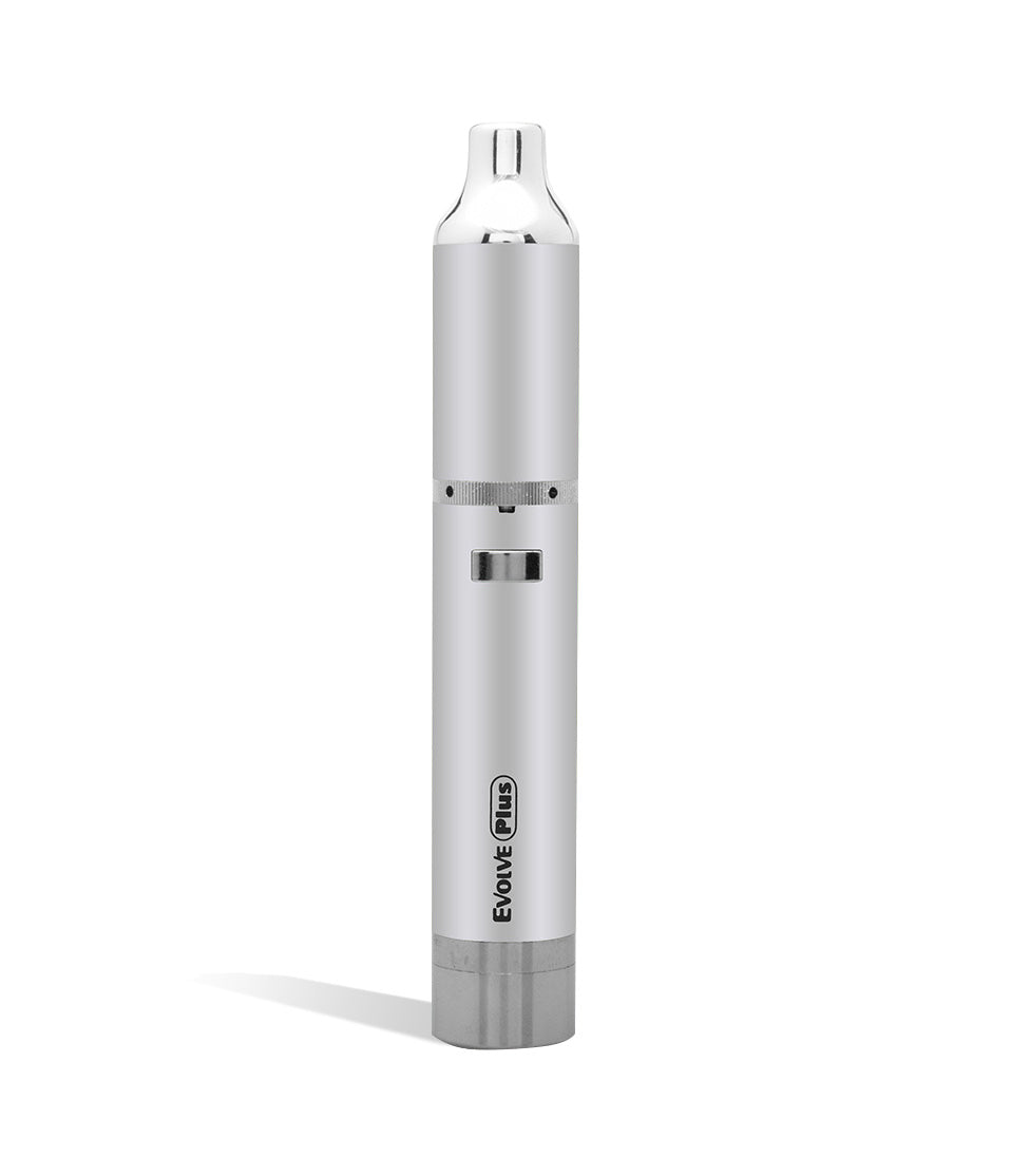 Silver front view Yocan Evolve Plus Concentrate Kit on white studio background