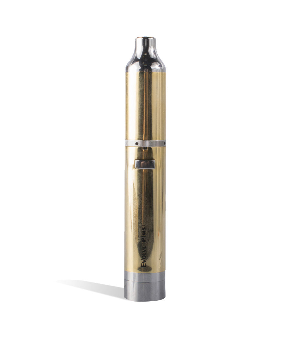 Gold front view Yocan Evolve Plus Concentrate Kit on white studio background