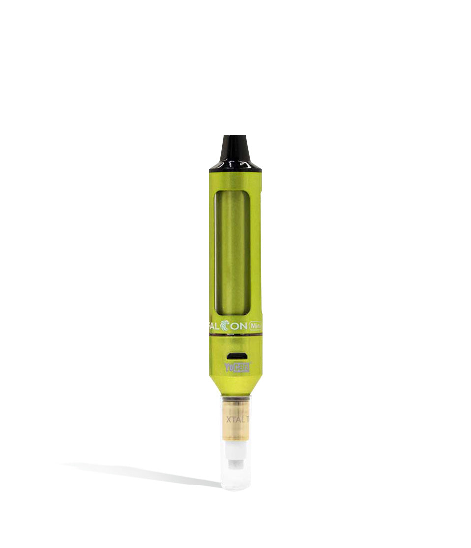 Apple Green front view Yocan Falcon Mini Electric Nectar Collector on white studio background
