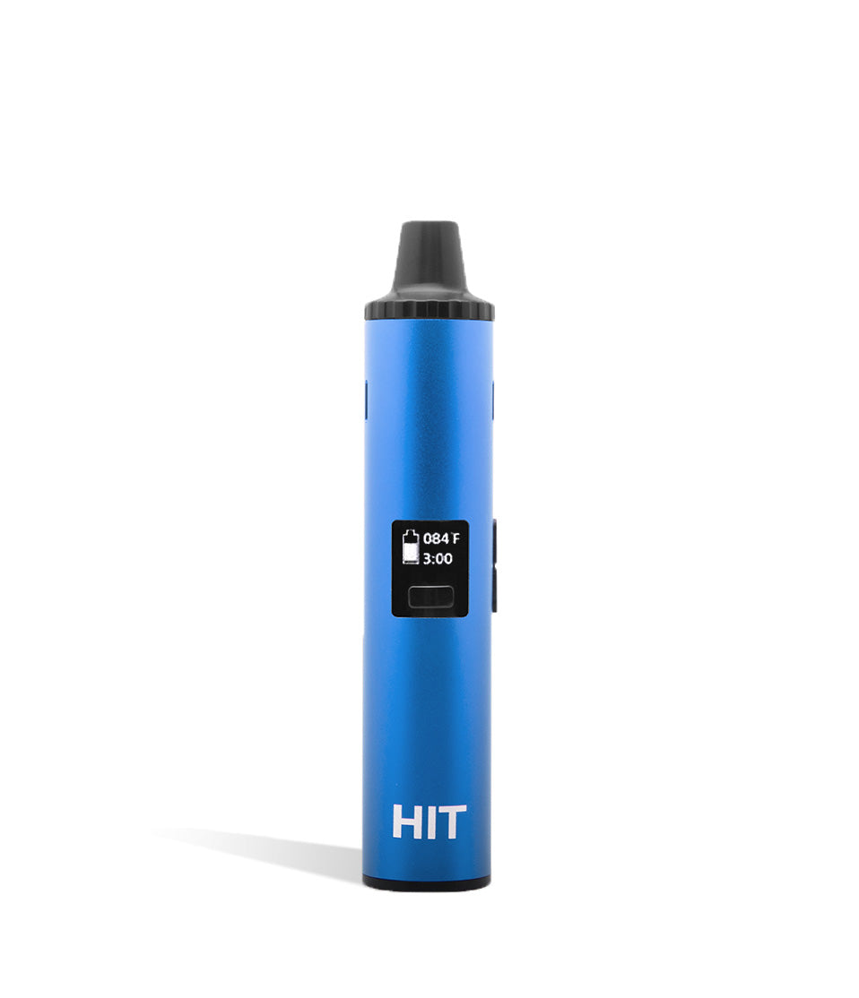 Blue front Yocan Hit Dry Herb Vaporizer on white background