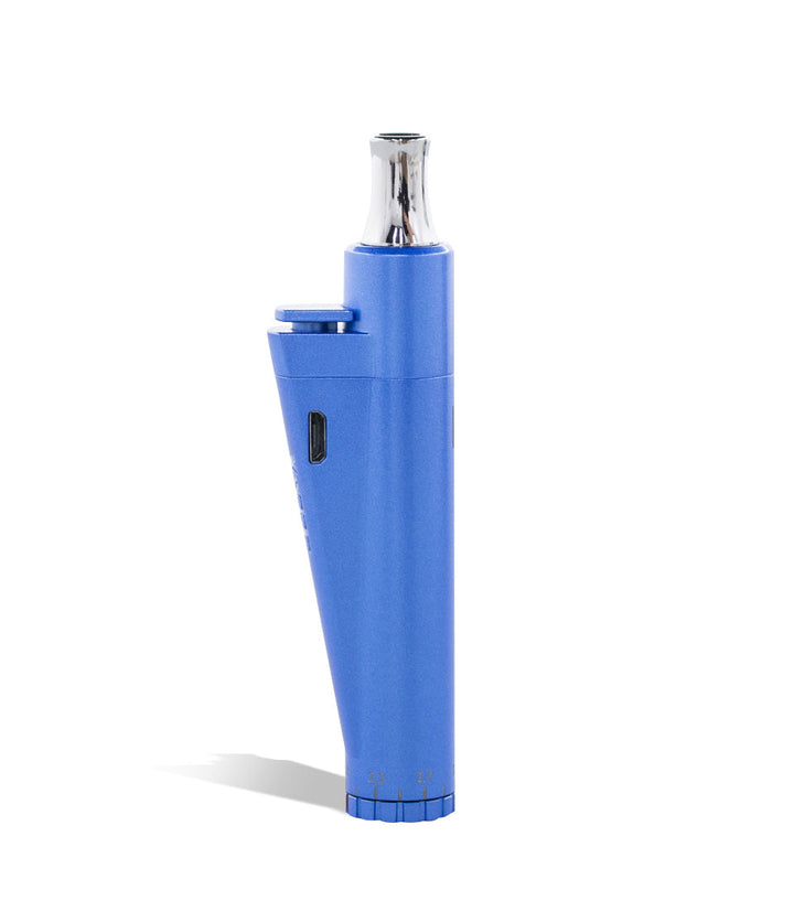 Blue right view Yocan LIT Concentrate and Cartridge Vaporizer on white studio background