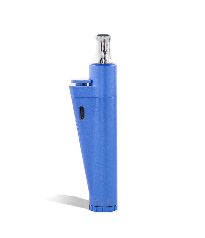 Blue right view Yocan LIT Concentrate and Cartridge Vaporizer on white studio background