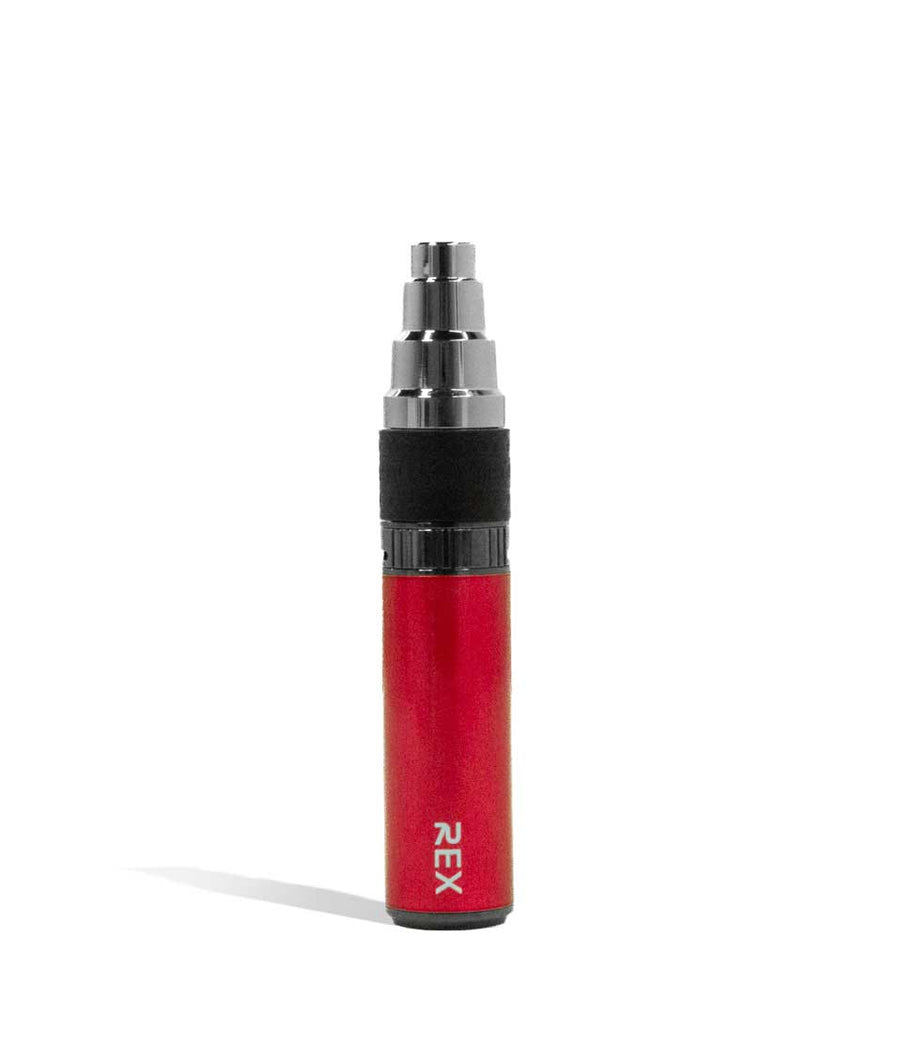 Red front view Yocan Rex Portable Enail Vaporizer on white studio background
