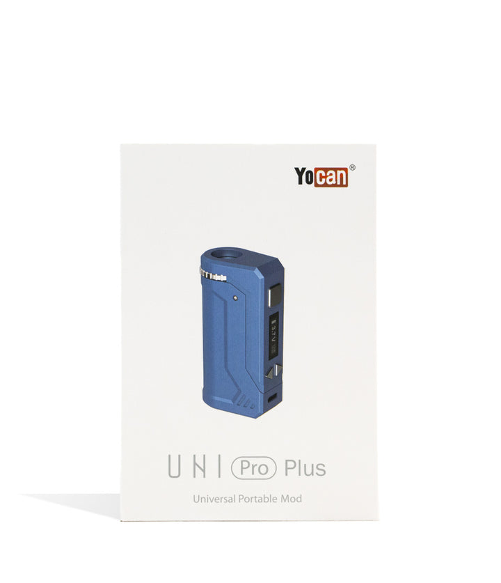 Sky Blue Yocan Uni Pro Plus Adjustable Cartridge Vaporizer Packaging Front View on White Background