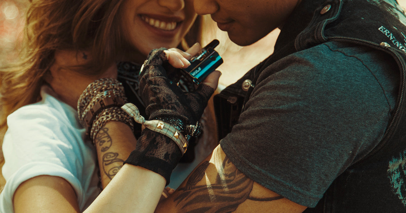 Girl and boy with Wulf Micro Plus