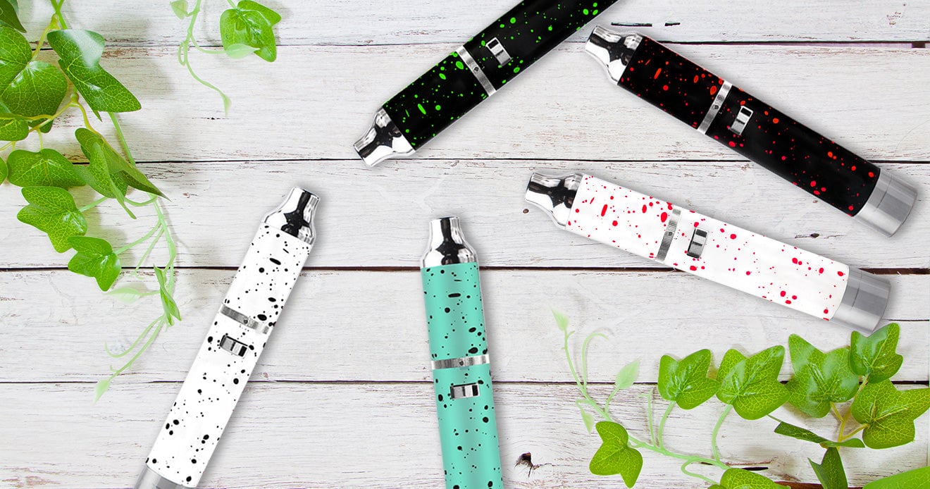 Evolve Plus Vaporizers on white wooden background