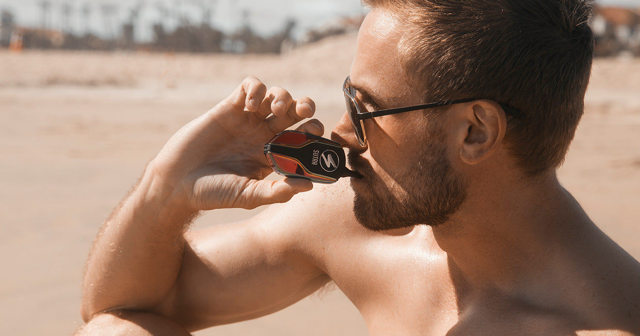 Man vaping full color Sutra Squeeze
