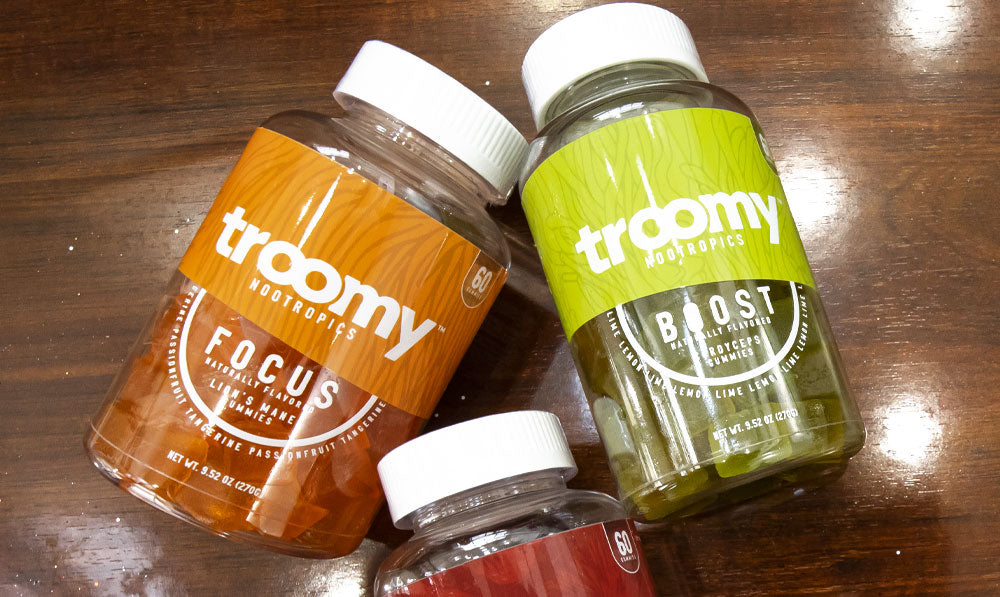 Troomy Nootropics Gummies on wood office