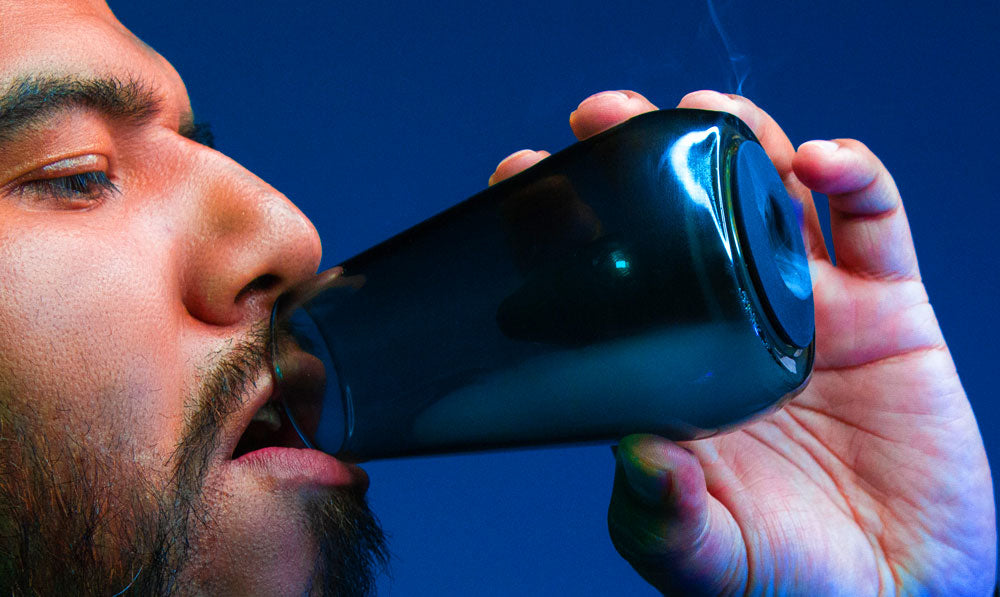 Man about to drink Wulf Fang