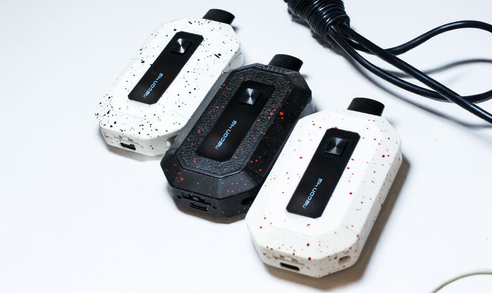 Wulf Mods Recon 4G resting on white surface with cables nearby
