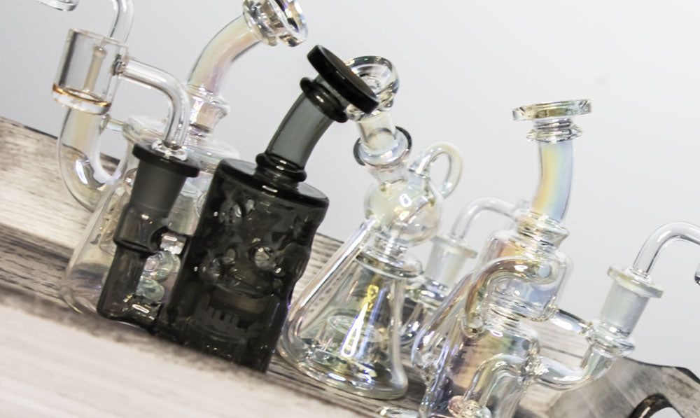 Wulf Dab Rig Collection in wooden tray