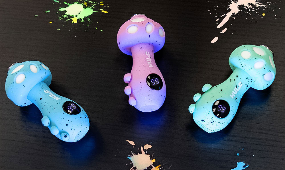 Wulf Tryp laying on table with colorful splatter
