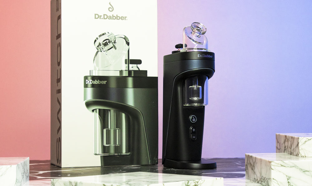 Dr. Dabber Switch 2 standing on marble display platform