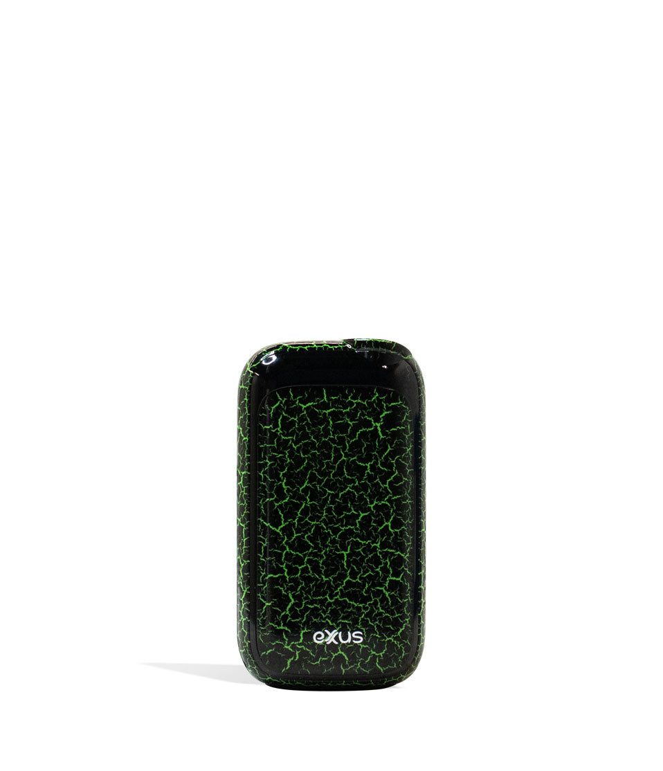 Black Green Crackle front Exxus Vape Rizo 510 Thread Battery on White Background