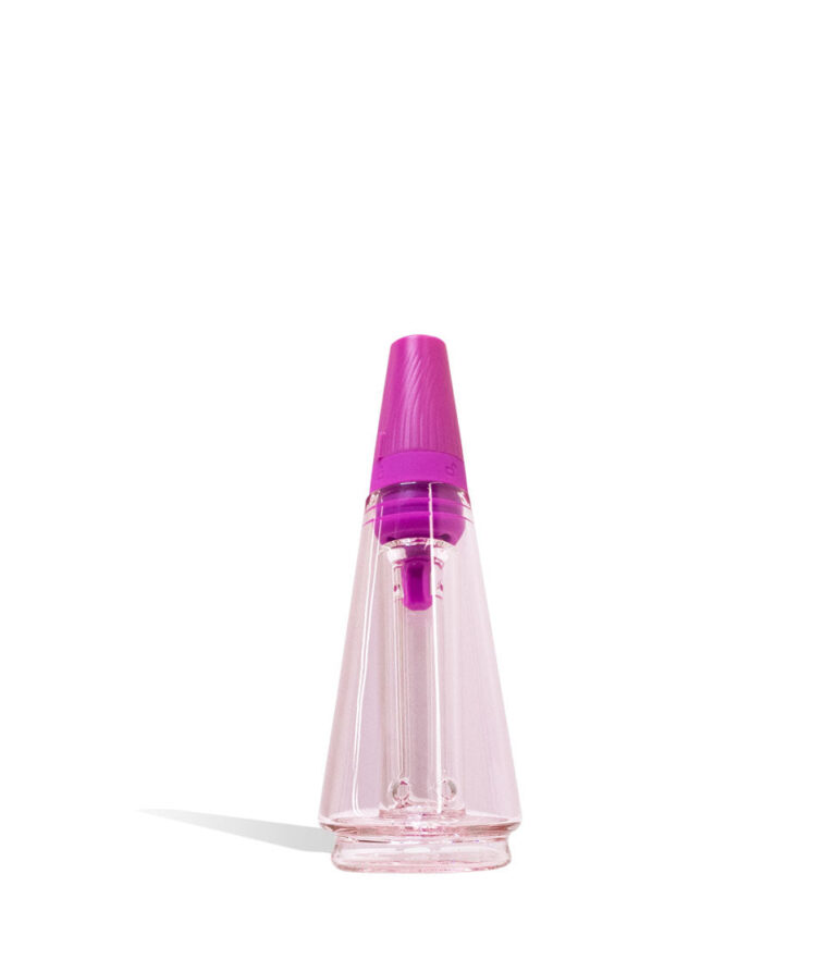 Puffco Peak Pro Pink Breast Cancer Awareness Travel Glass front view on white background
