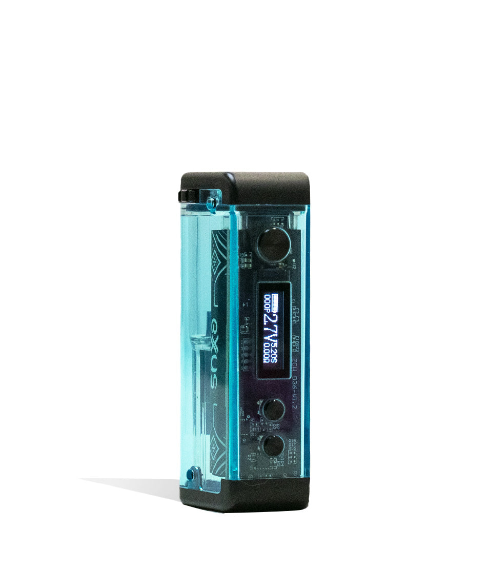 Blue Exxus Vape Adapt 510 Thread Battery Front View on White Background