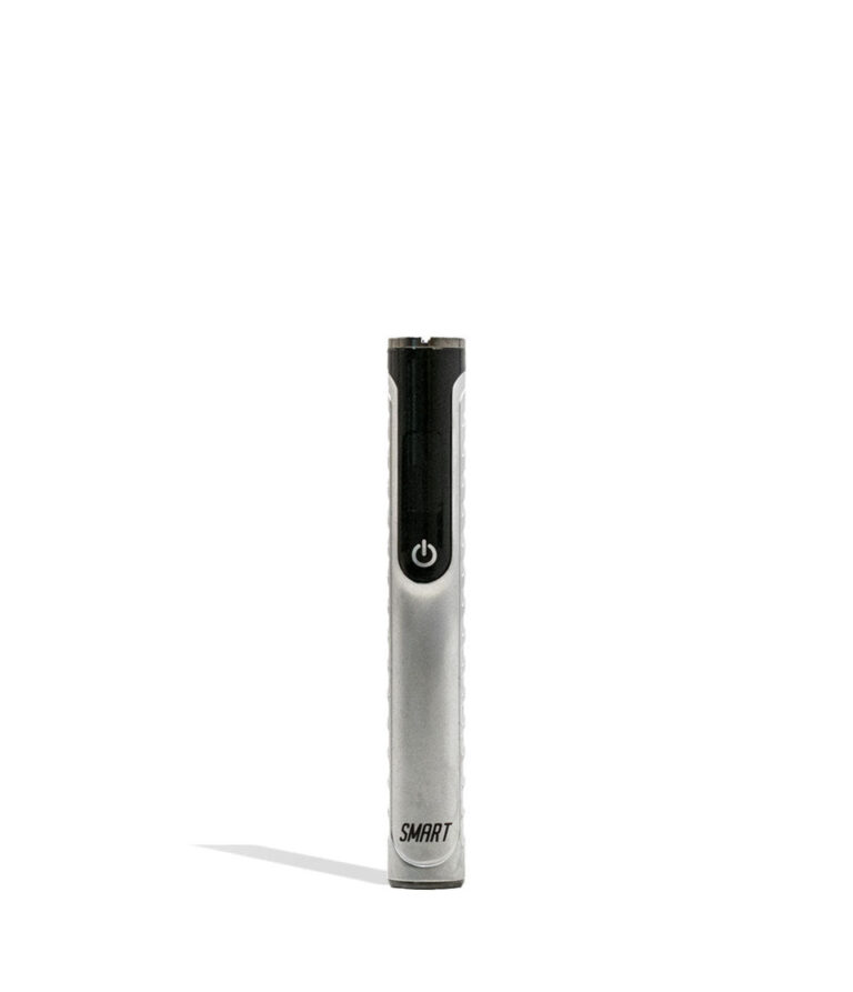 Silver Yocan Black Smart 510 Thread Battery Front View on White Background