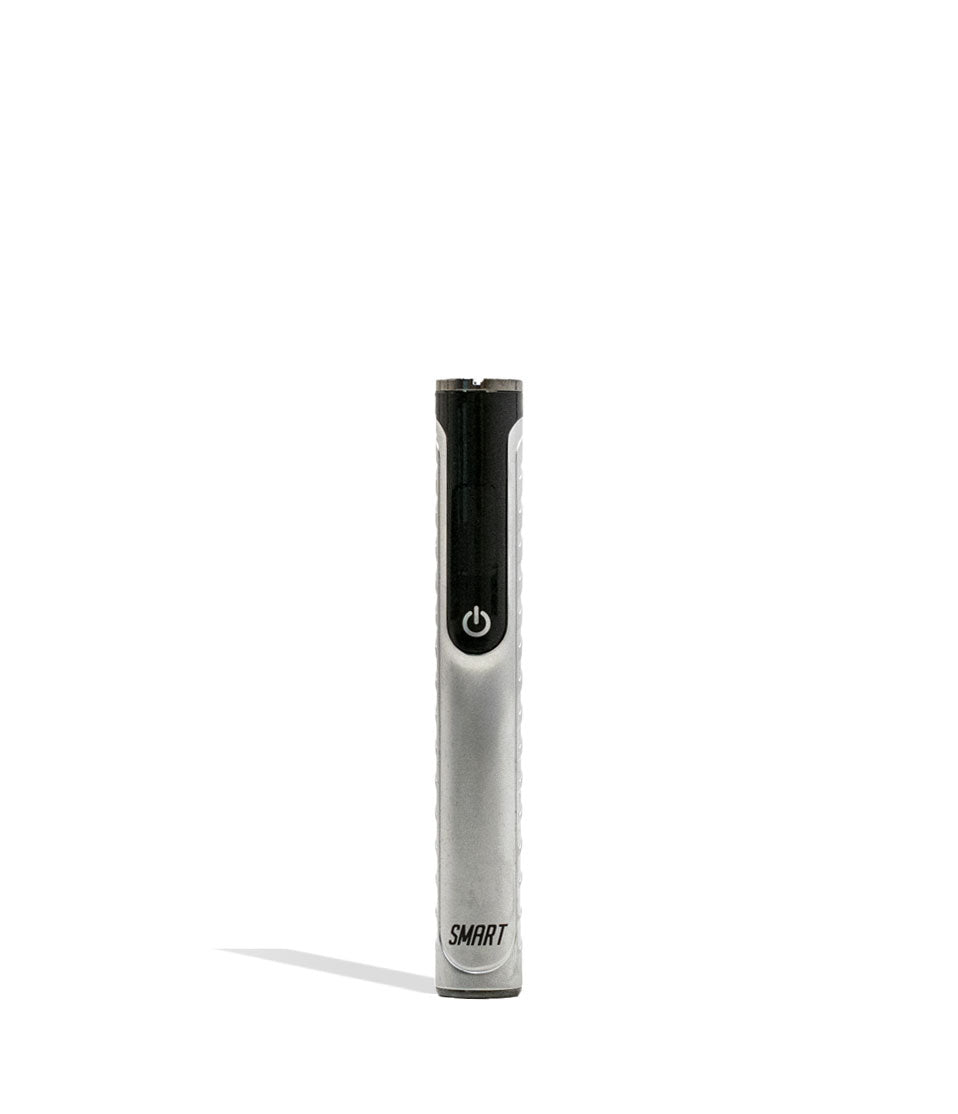 Silver Yocan Black Smart 510 Thread Battery Front View on White Background