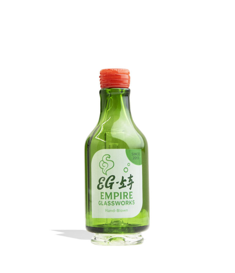 Empire Glassworks Custom Peak Top Soju Bottle Front View on White Background