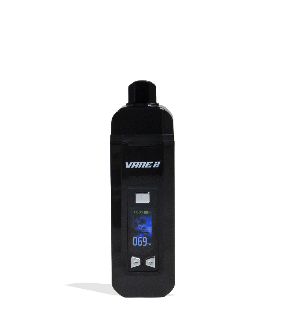 Yocan Vane 2 Portable Dry Herb Vaporizer Black front view with white background