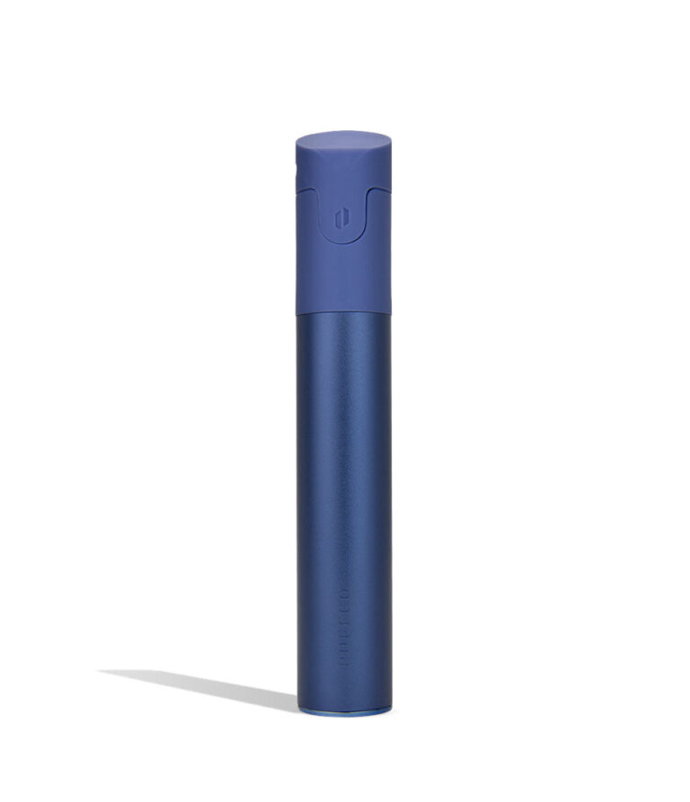 Puffco Pivot mobile vaporizer in sapphire, back view