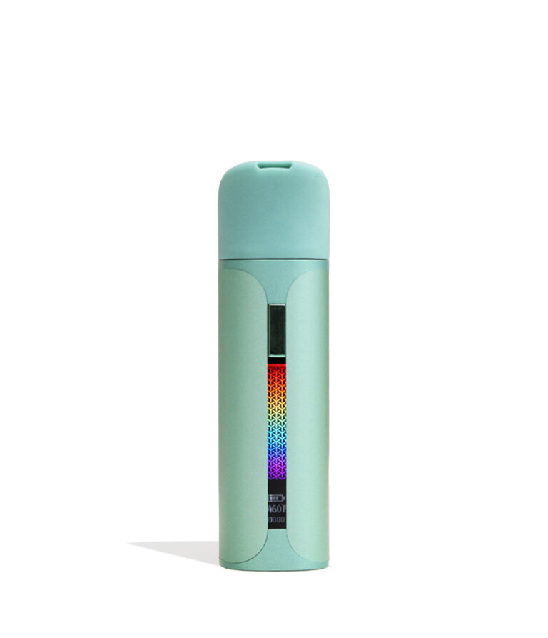Green Yocan Black Pocket Concentrate Vaporizer Front View on White Background