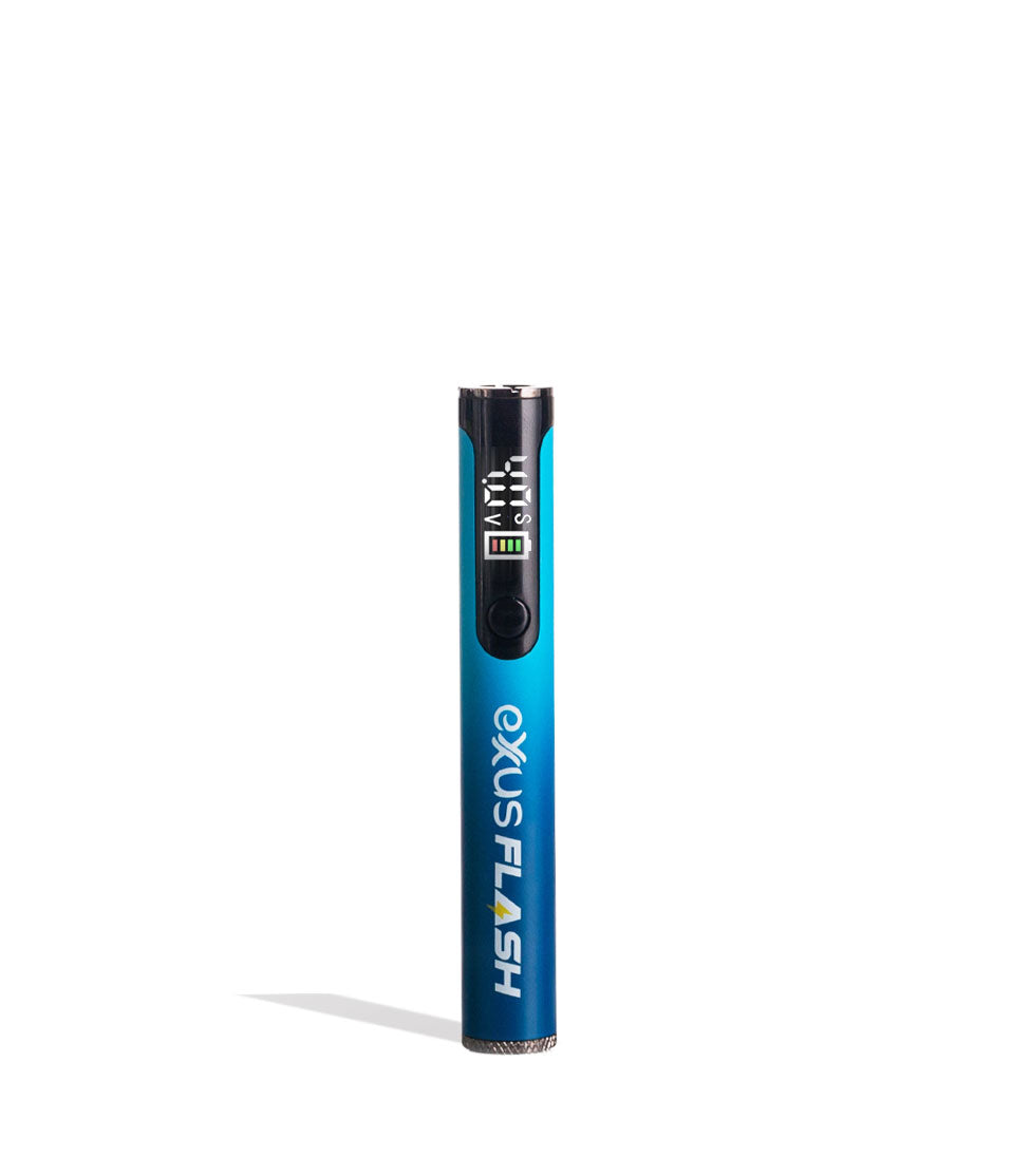 Glacier Exxus Vape Flash Flashlight and 510 Variable Voltage Battery Front View on White Background