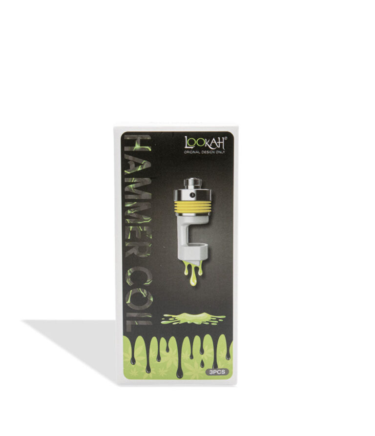 Lookah vape pen hammer coil accessory 3 pack with packaging labeled 'Hammer Coil' on a white background

