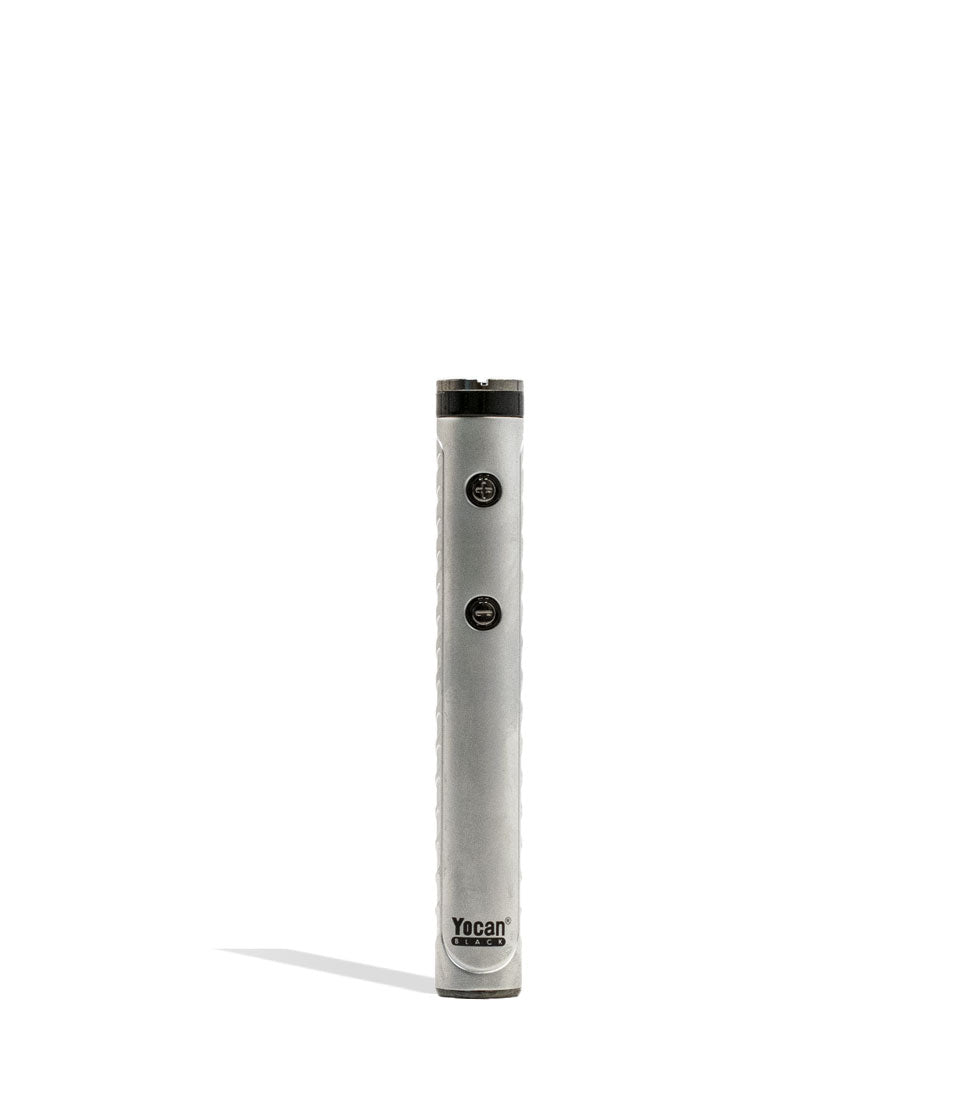 Silver Yocan Black Smart 510 Thread Battery Back View on White Background