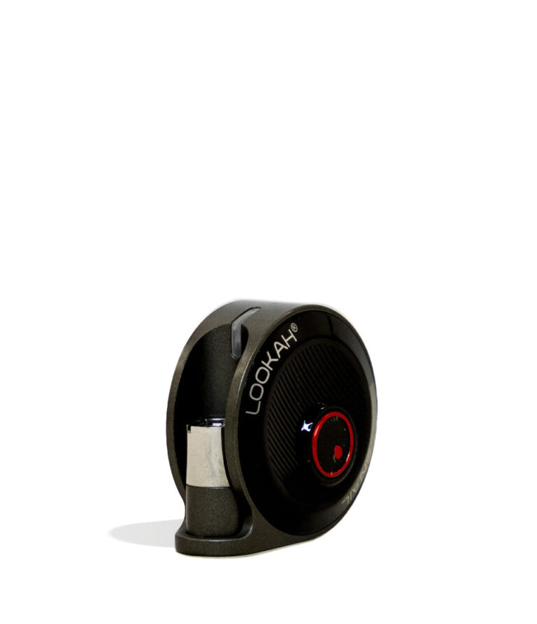 Black Lookah Snail 510 Thread Battery Front View on White Background