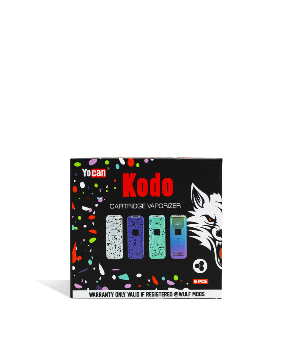 Box front view Wulf Mods Kodo 510 Thread Battery 9pk on white background