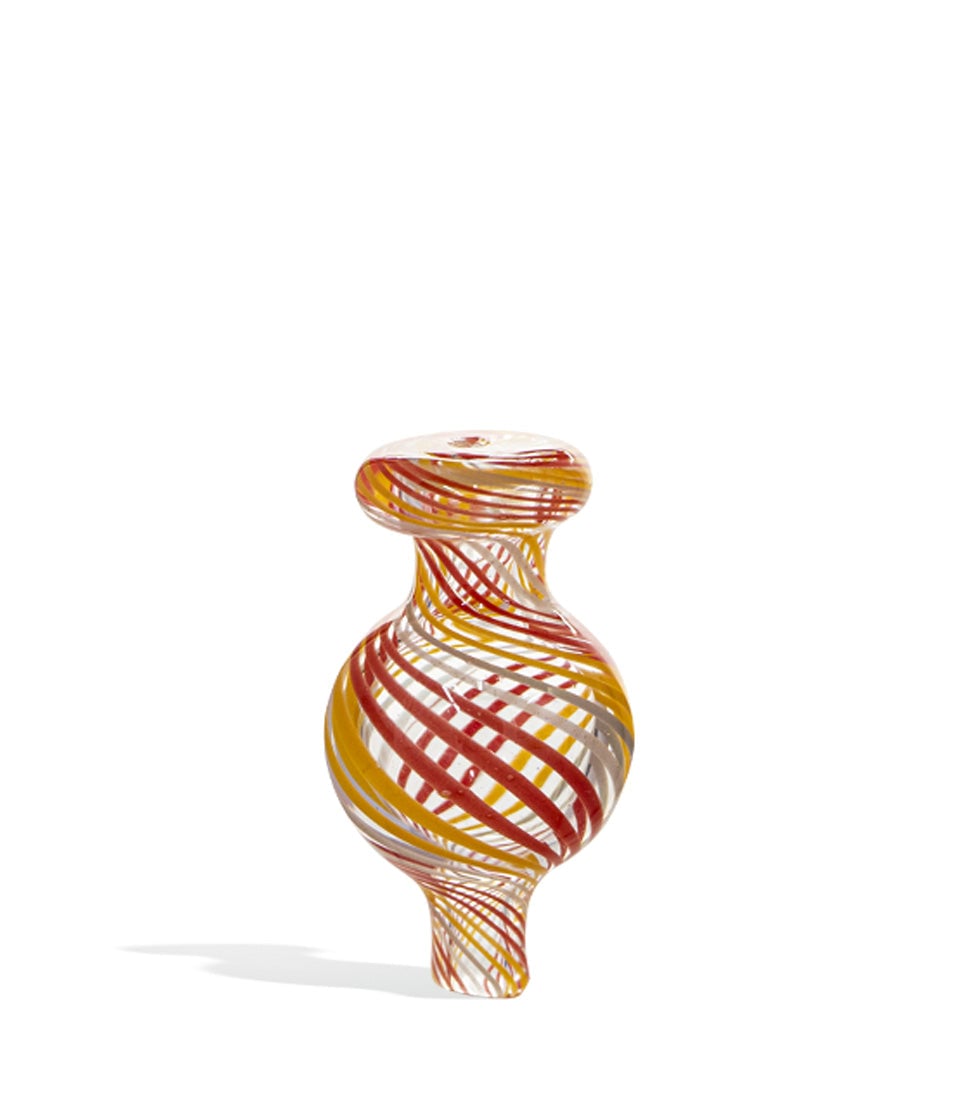 Red/Yellow American Colored Boro Carb Cap for 22mm-25mm Bangers on white background