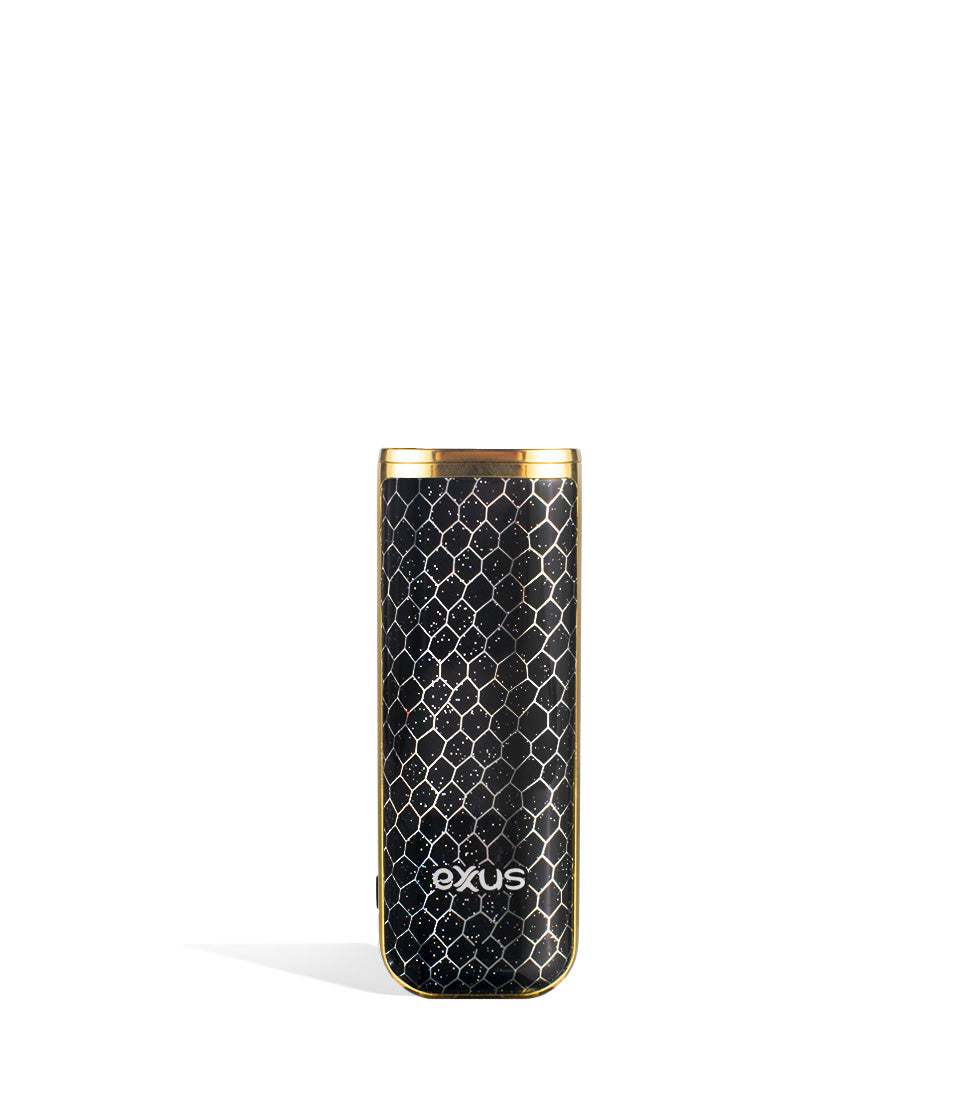 Black Gold Cobra front view Exxus Vape MiNovo 510 Thread Battery on white studio background
