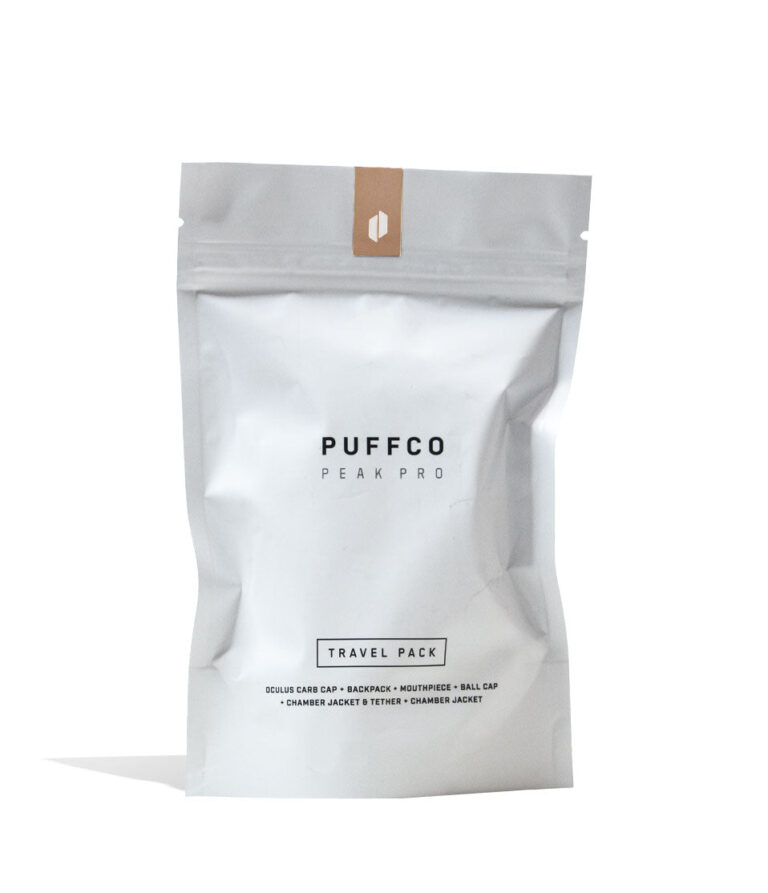 Puffco Peak Pro Desert Travel Pack V2 packaging on white background