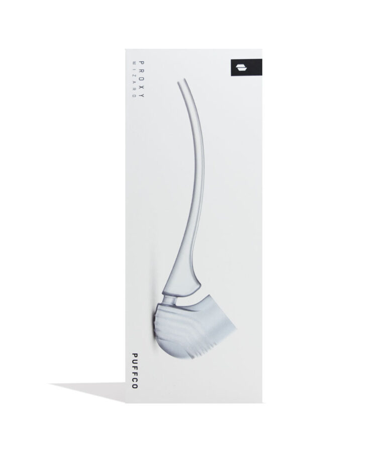Haze Puffco New Proxy Wizard Glass Attachment Packaging Front View on White Background