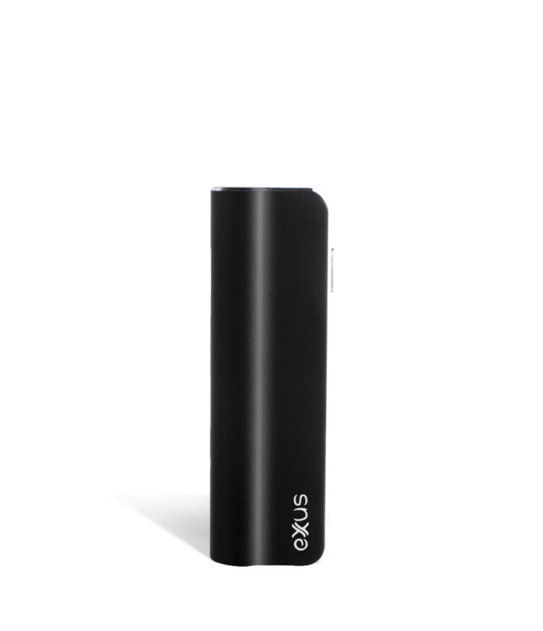 Black flat slide Exxus Vape Snap VV 510 Thread Battery on white studio background