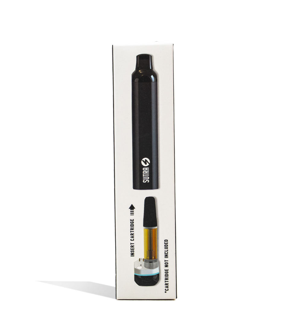 Black Sutra Vape SILO Auto Draw 510 Thread Battery Packaging Front View on White Background