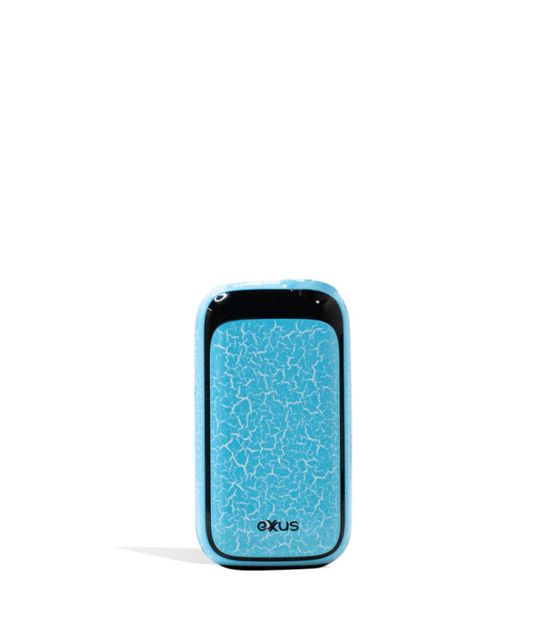 Blue White Crackle front Exxus Vape Rizo 510 Thread Battery on White Background