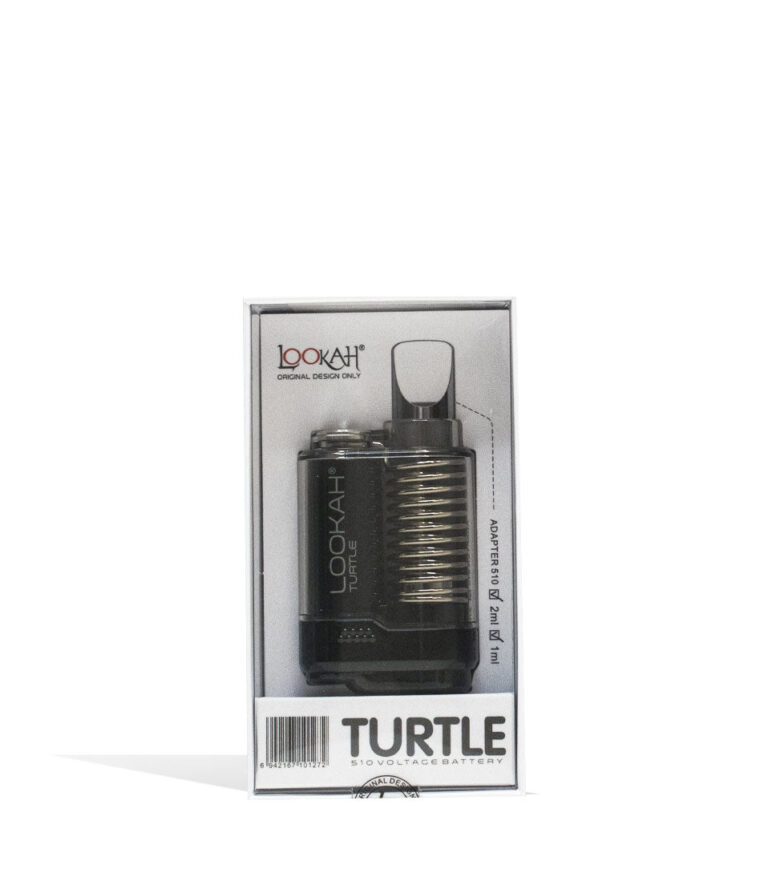 Black Lookah Turtle 2g 510 Thread Battery Packaging Front View on White Background