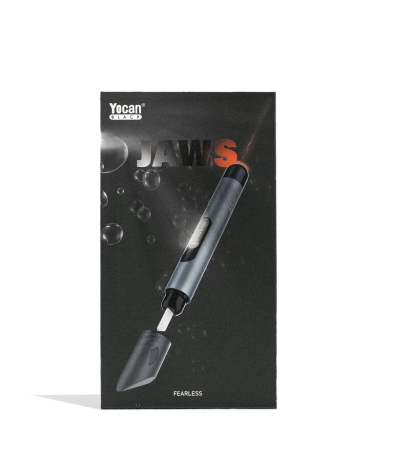Blue Yocan Black Jaws Hot Knife and Thermometer Packaging Front View on White Background
